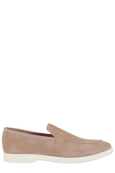 Tagliatore Mocassino Suede Moccasin In Neutrals
