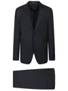 Tagliatore Single-breasted Wool Suit In Blue