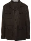 Tagliatore Tempest Hemdjacke Mit Knopfleiste In Brown