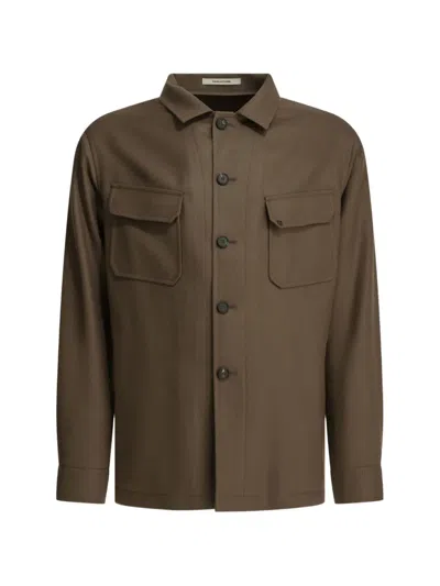 Tagliatore Tempest Button-up Shirt Jacket In Brown