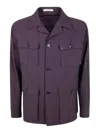 Tagliatore Tempest Jacket Long Sleeves Collared Neck In Purple