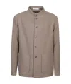 Tagliatore Button-fastening Patch-pocket Shirt Jacket In Neutral