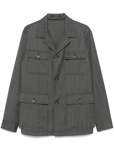 Tagliatore Tempest Shirt Jacket In Grey