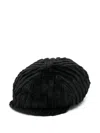 Tagliatore Berretto Buddy Velluto Nero Cotone Hats Black