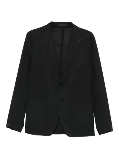 Tagliatore Textured Blazer In Black