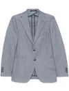 Tagliatore Notched-lapels Single-breasted Blazer In Blue