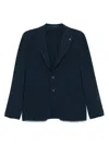 Tagliatore Textured Blazer In Blue