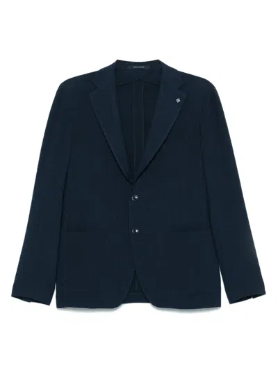 Tagliatore Textured Blazer In Blue