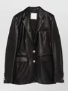 Tagliatore Textured Jacket Buttoned Cuffs Front Pockets In Black