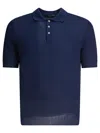 Tagliatore Collared Polo Shirt Short Sleeves In Blue