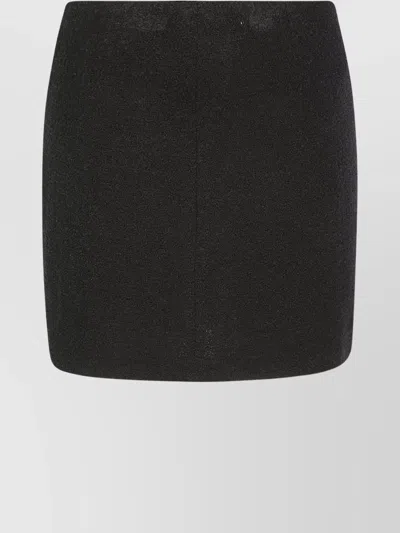 Tagliatore Textured Mini Skirt In Boucle Fabric In Black