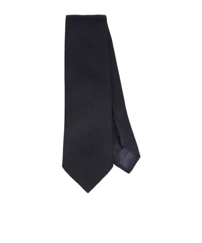 Tagliatore Textured Silk Tie In Blue
