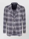 Tagliatore Plaid Single-breasted Jacket In Gray