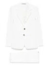 Tagliatore Textured Suit In White