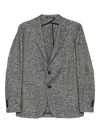 Tagliatore Textured Two-button Blazer In Gray