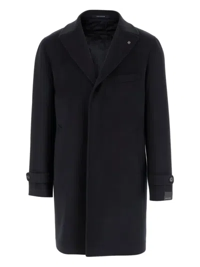 Tagliatore Thomas Lapel-pocket Wool Coat In Blue