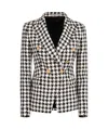 Tagliatore Double Breasted Checked Jacket With Notched Lapels In Black