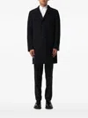 Tagliatore Single-breasted Wool Chacemire Coat In Blue