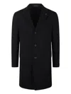 Tagliatore Single-breasted Coat Featuring Back Vent In Black