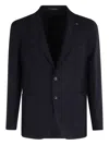 Tagliatore Three-button Patch-pocket Blazer In Blue