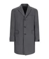 Tagliatore Three-button Wool Coat In Gray