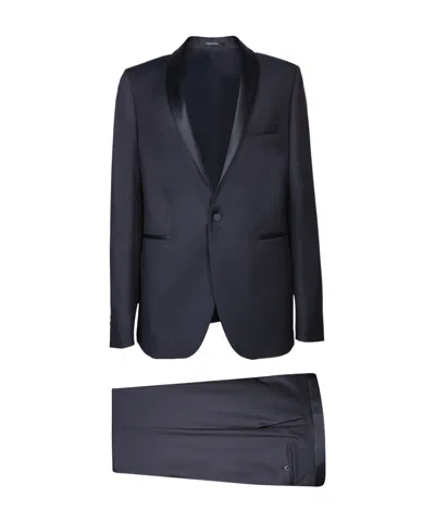 Tagliatore Three-piece Dinner Suit In Black