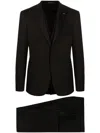 Tagliatore Classic Black Virgin Wool Three-piece Suit In Black