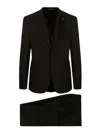 Tagliatore Classic Black Virgin Wool Three-piece Suit In Black