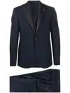 Tagliatore Three-piece Suit In Blue