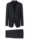 Tagliatore Three-piece Suit In High-quality Blue Fabric