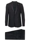 Tagliatore Tailored Black Virgin Wool Suit Set In Black