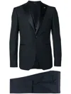 Tagliatore Three-piece Tailored Suit In Rich Blue Virgin Wool In Blue