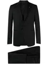 Tagliatore Three-piece Tuxedo Suit In Black