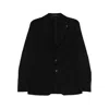 Tagliatore Three-button Wool Blazer In Black