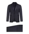 Tagliatore Tailored Single-breasted Wool Suit In Black
