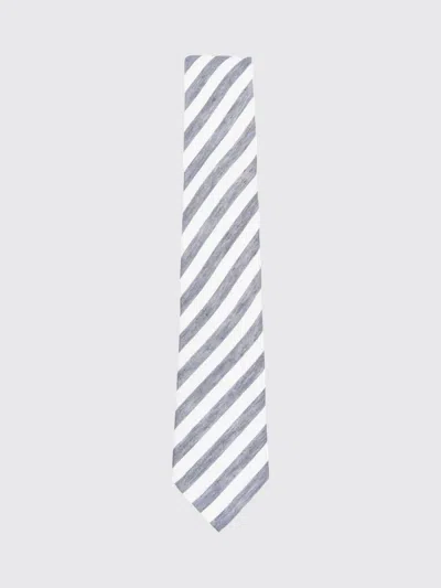 TAGLIATORE TAGLIATORE REGIMENTAL LINEN AND SILK TIE