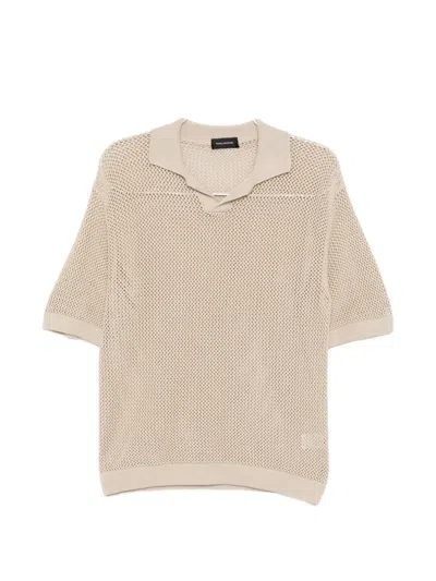 Tagliatore Tilley Knitted Polo Shirt In Neutral