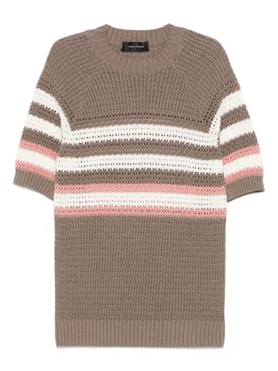 Tagliatore Titus T-shirt In Brown
