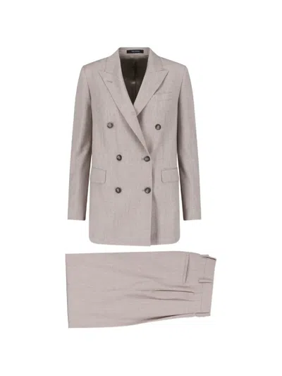 Tagliatore T-jasmine Double-breasted Suit In Gold