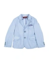 Tagliatore Toddler Boy Blazer Sky Blue Size 6 Cotton, Elastane, Polyester, Polyamide In Blue