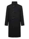 Tagliatore Black Wool And Cashmere Blend Mon Coat In Black