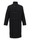 Tagliatore Black Wool And Cashmere Blend Mon Coat In Black