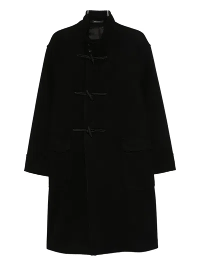 Tagliatore Toggle-front Wool Coat In Black