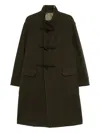 Tagliatore Toggle Wool Coat In Green