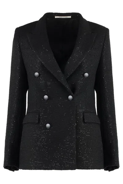 Tagliatore Tory Burch Sequin Blazer Jacket In Black