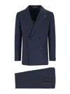 Tagliatore 'vesuvio' Double-breasted Suit With Slim Trousers And Back Vent In Blue