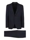 Tagliatore Wool Single-breasted Suit In Blue