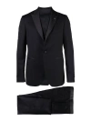 Tagliatore Virgin Wool Suit With Vest With Five Buttons In Blue