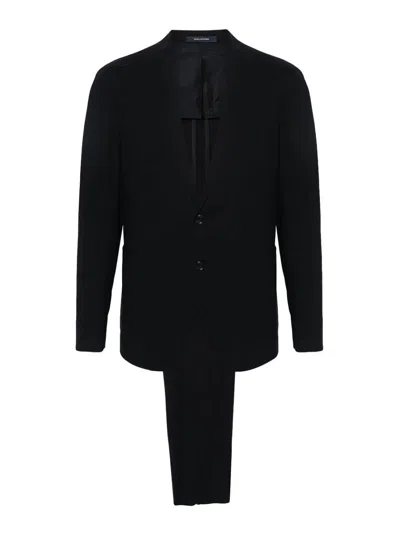Tagliatore Wool Suit In Black