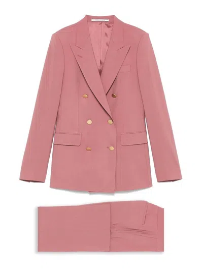 Tagliatore Double-breasted Suit In Purple